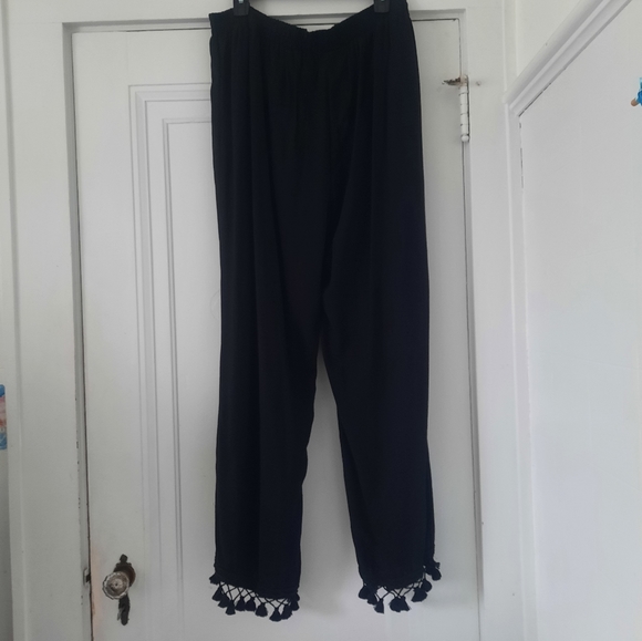 Retro Threads Black tassel pants size XXL. - Picture 2 of 7